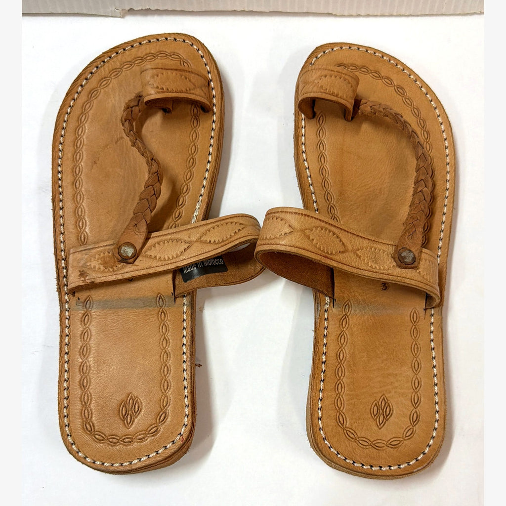 Natural Toe Loop Handmade Leather Sandals