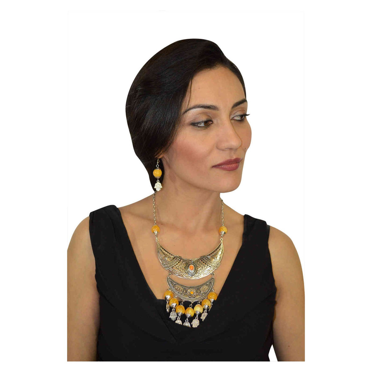 Fatima Necklace Earrings Set -8057