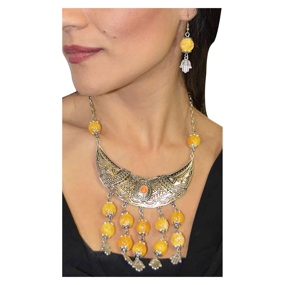 Salha Necklace Earrings Set -8069