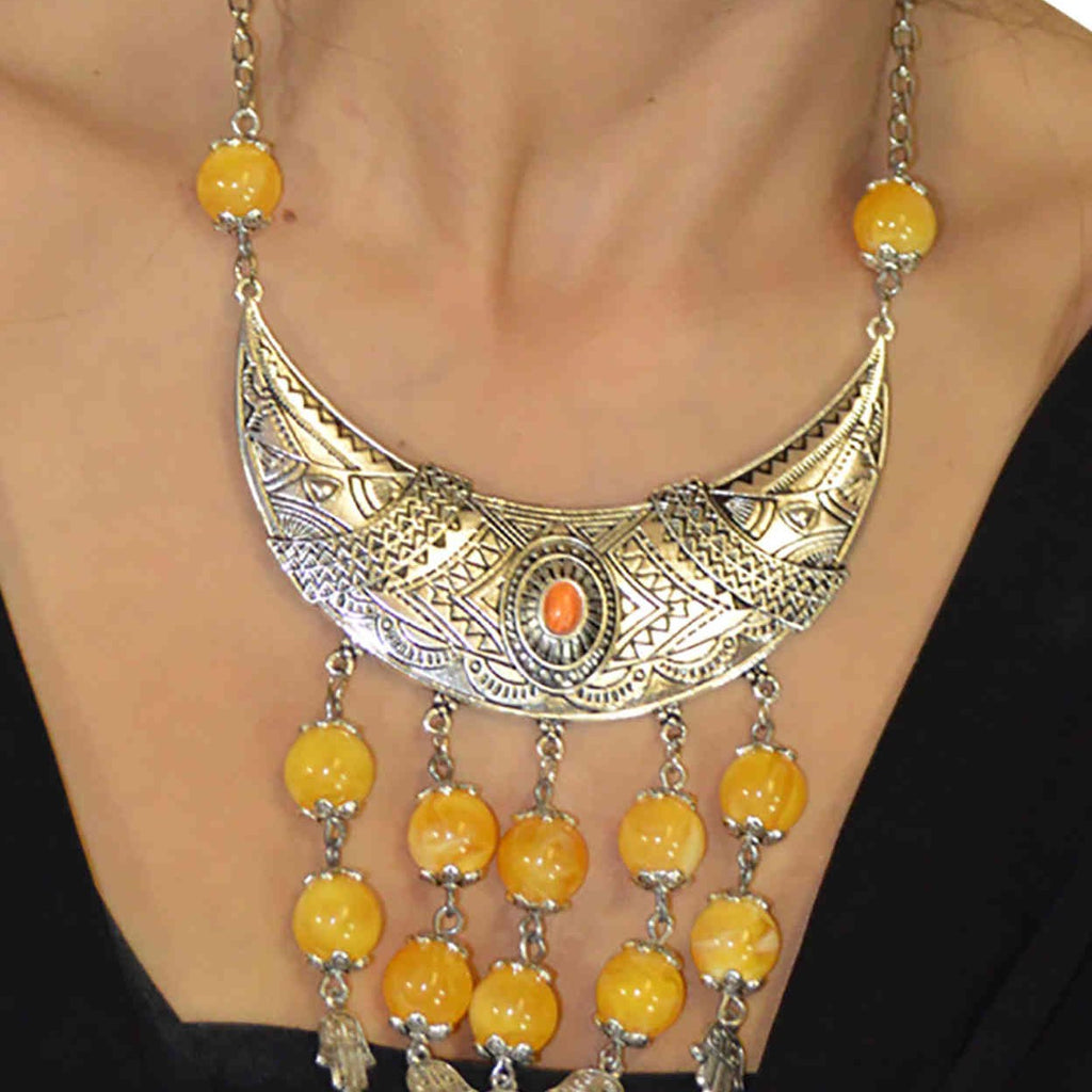 Salha Necklace Earrings Set -8065