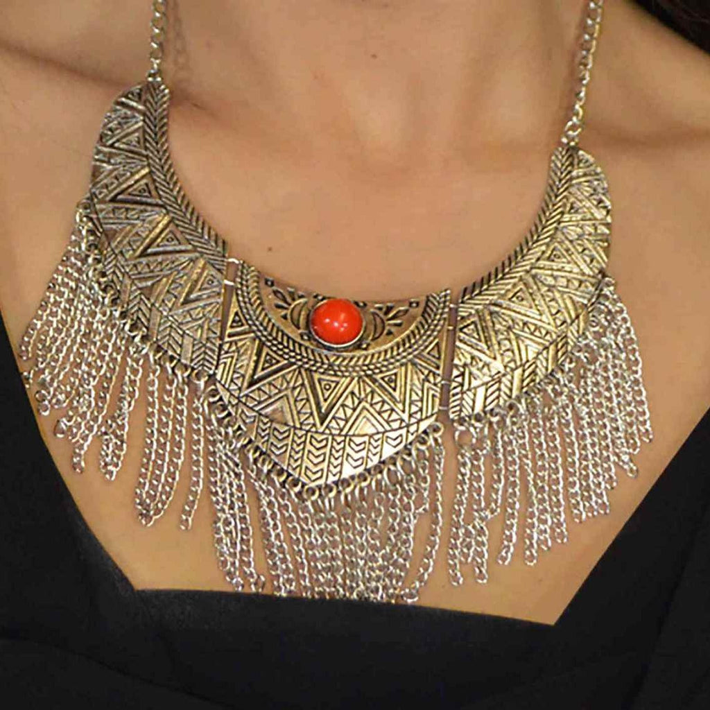 Zoubida Necklace - Red