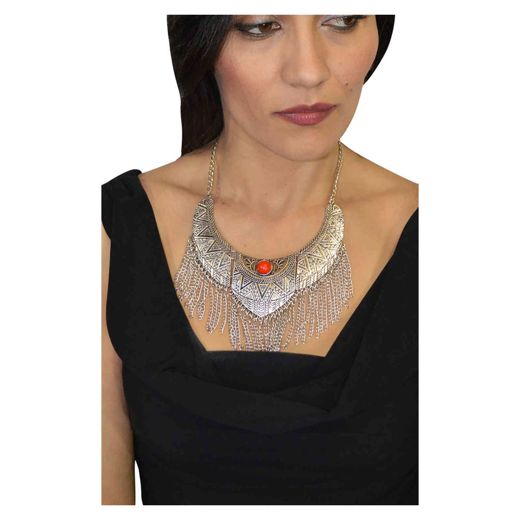 Zoubida Necklace - Red