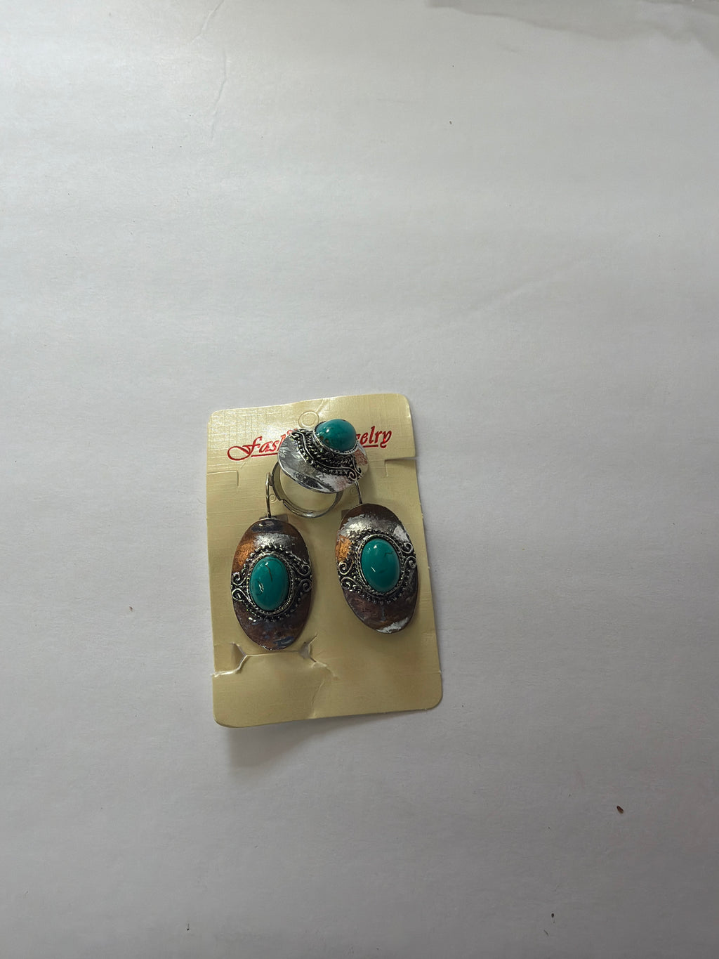Snail Turquoise Earrings and Ring Set