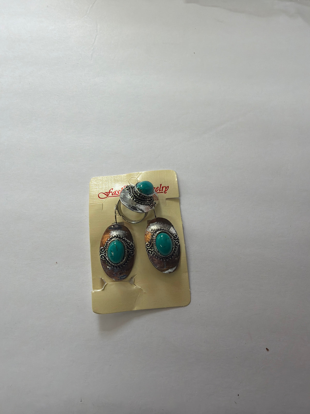 Snail Turquoise Earrings and Ring Set