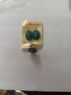 Nuts Turquoise Earrings and Ring Set