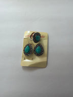 Nuts Turquoise Earrings and Ring Set