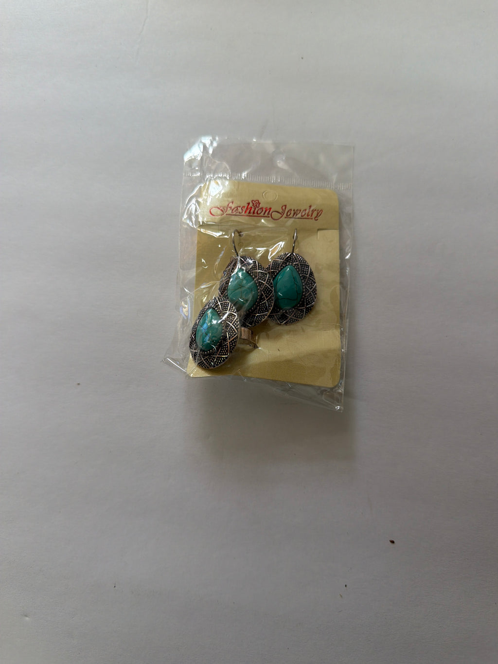 Nuts Turquoise Earrings and Ring Set