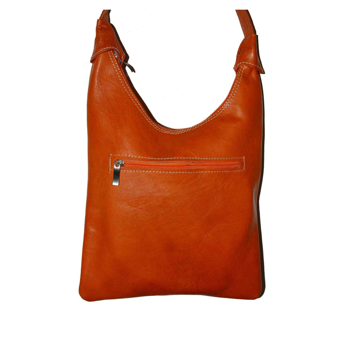 Large Leather Bag - Orange
