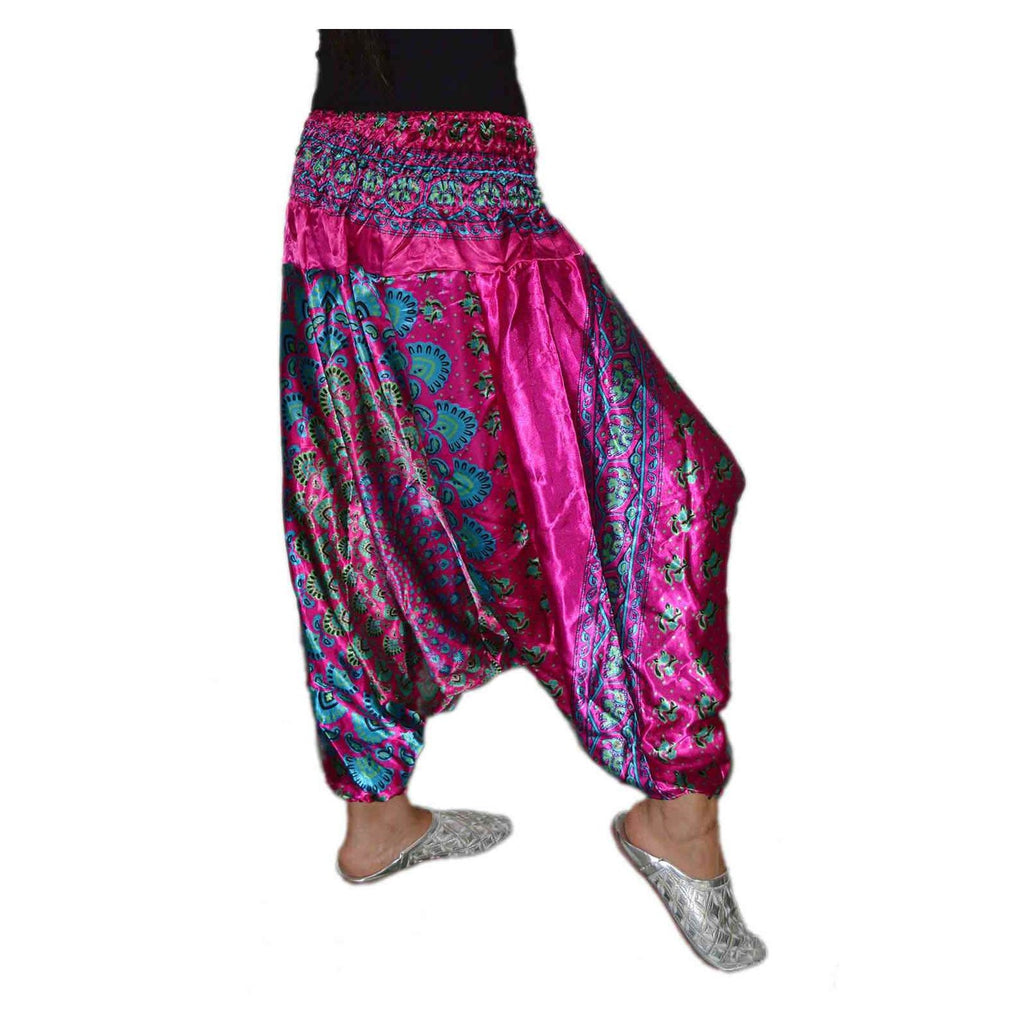Harem Gypsy Satin Pants magenta-0