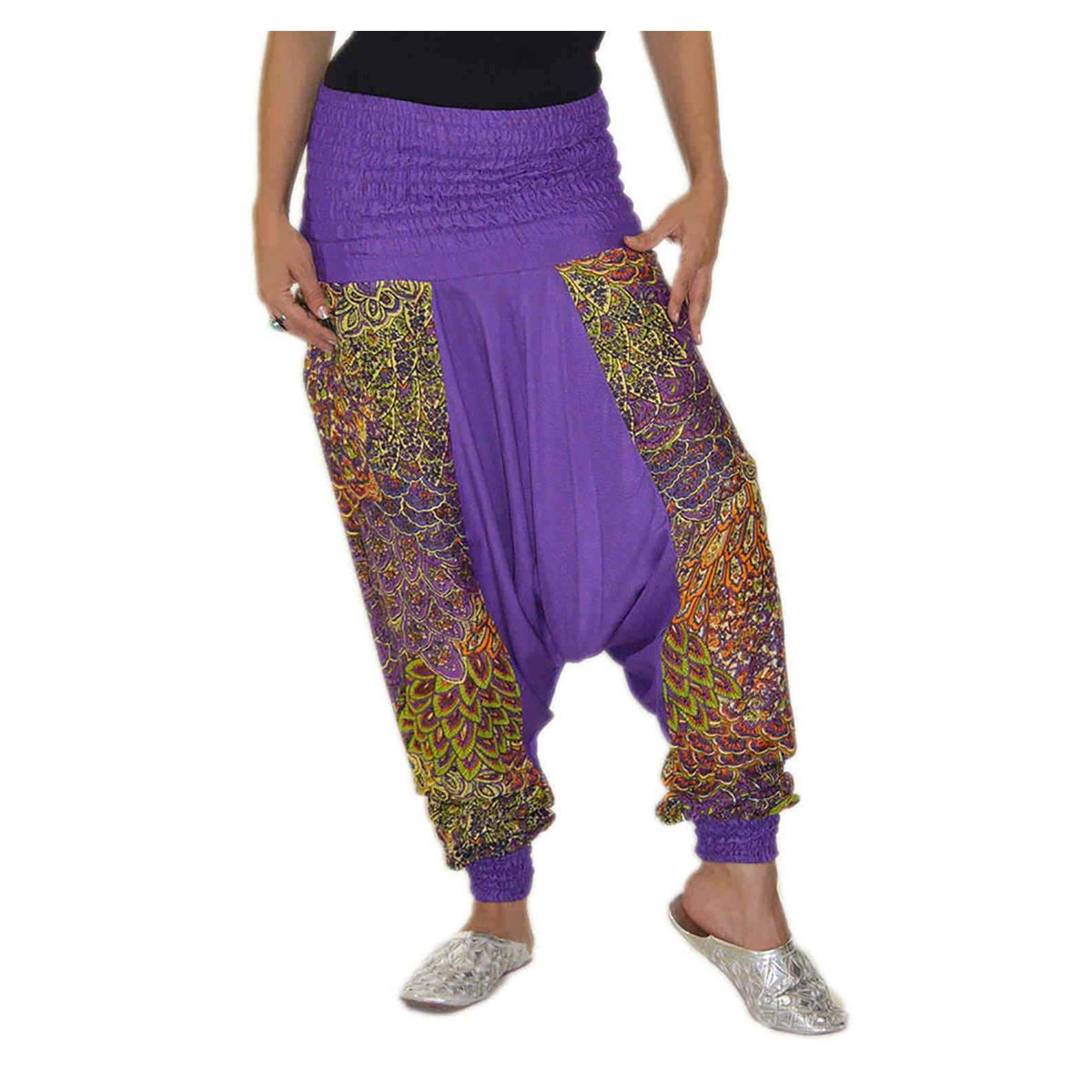 Moroccan Woman Harem Gypsy Pants - Purple