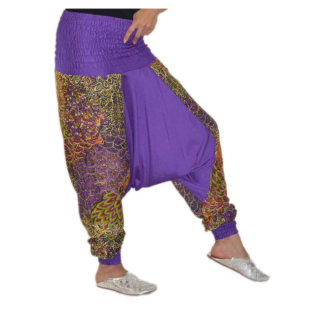 Moroccan Woman Harem Gypsy Pants - Purple