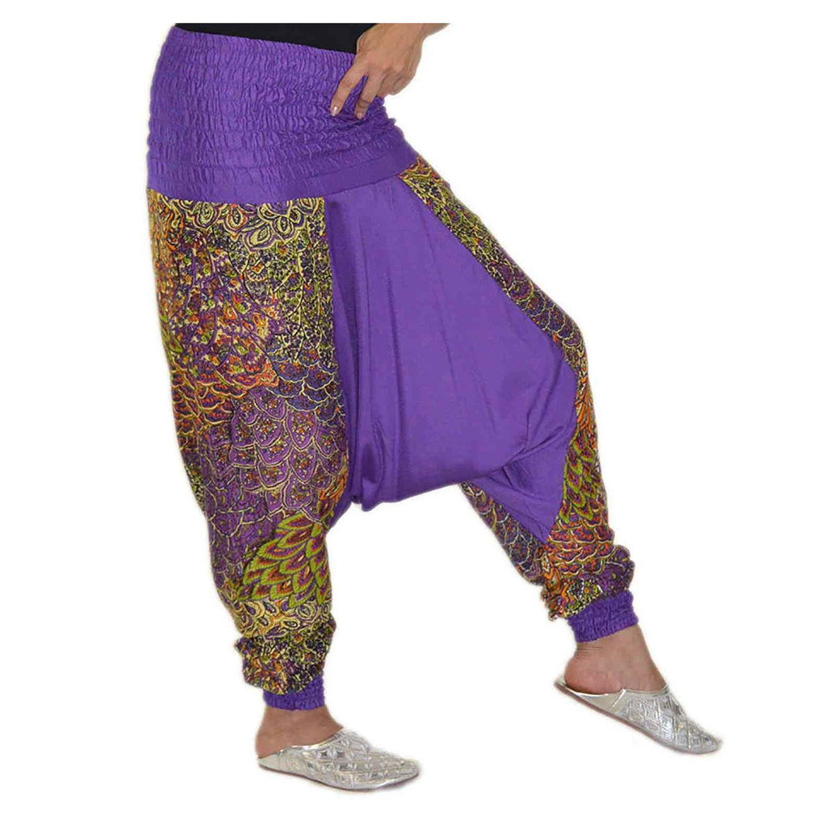 Moroccan Woman Harem Gypsy Pants - Purple