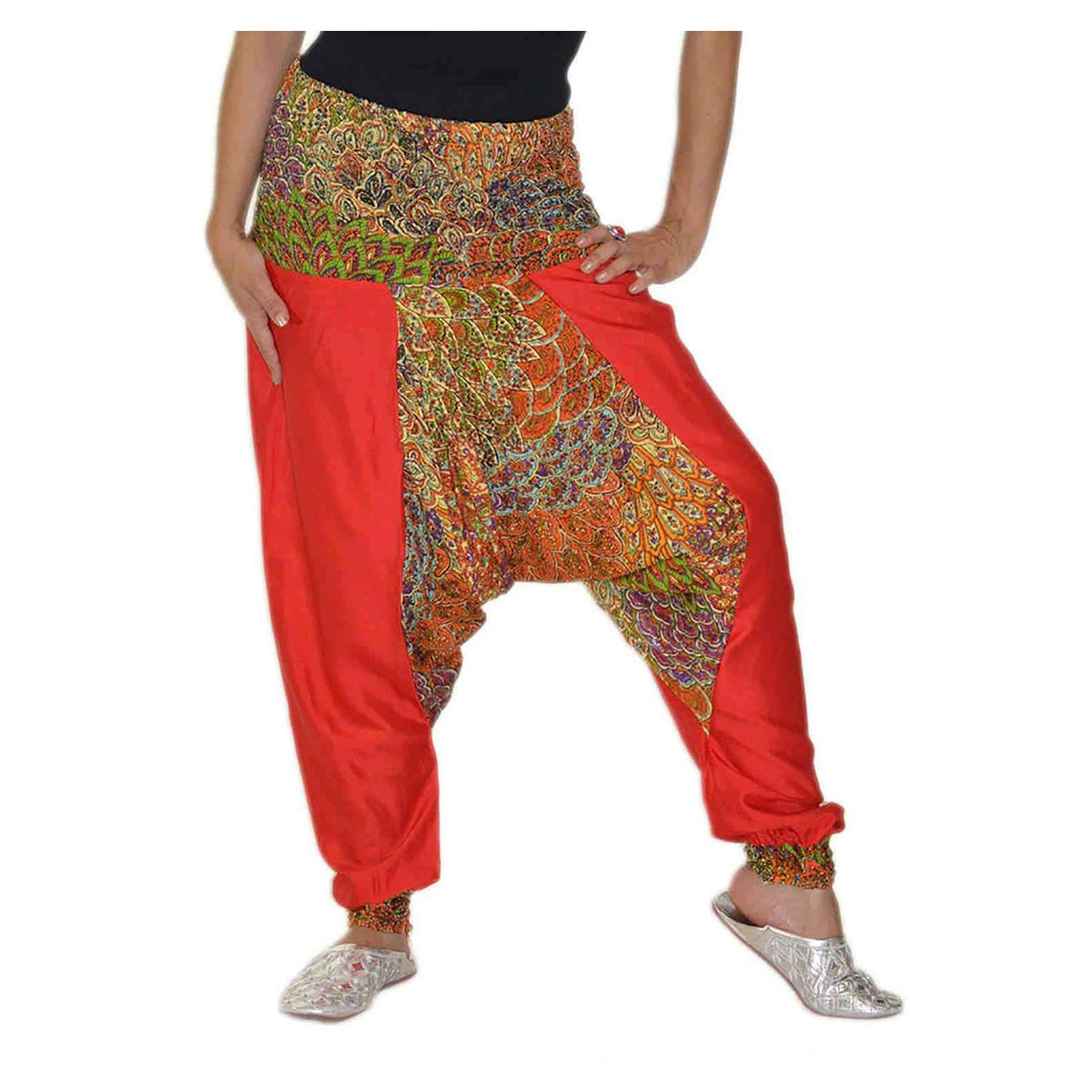 Moroccan Woman Harem Gypsy Pants - Red