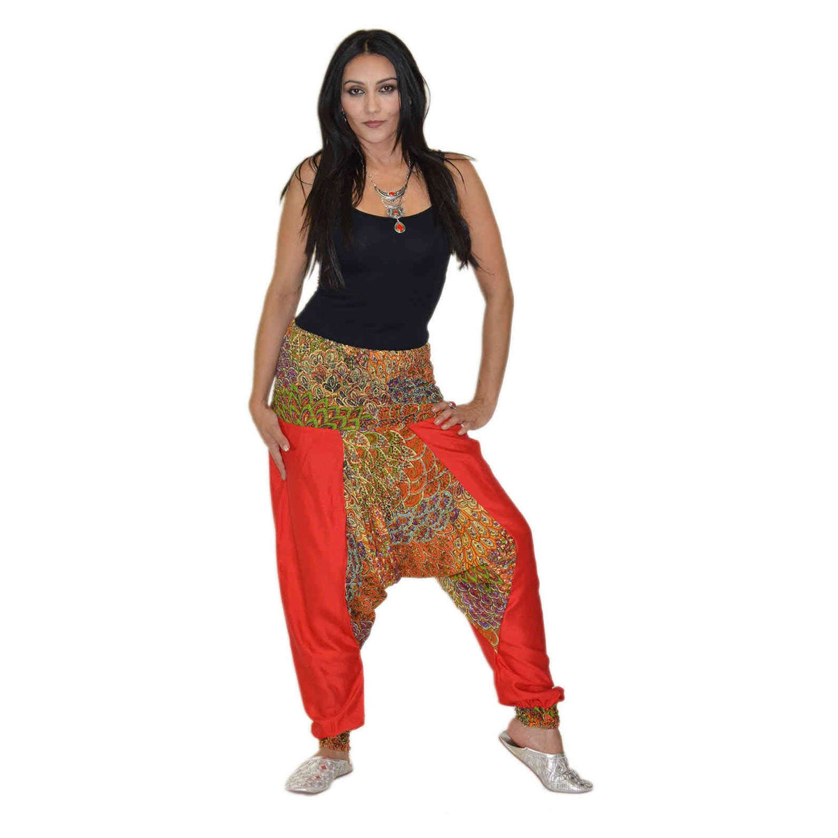 Moroccan Woman Harem Gypsy Pants - Red