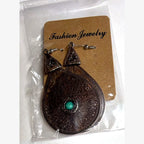 Pear Filigree Teardrop Earrings Turquoise