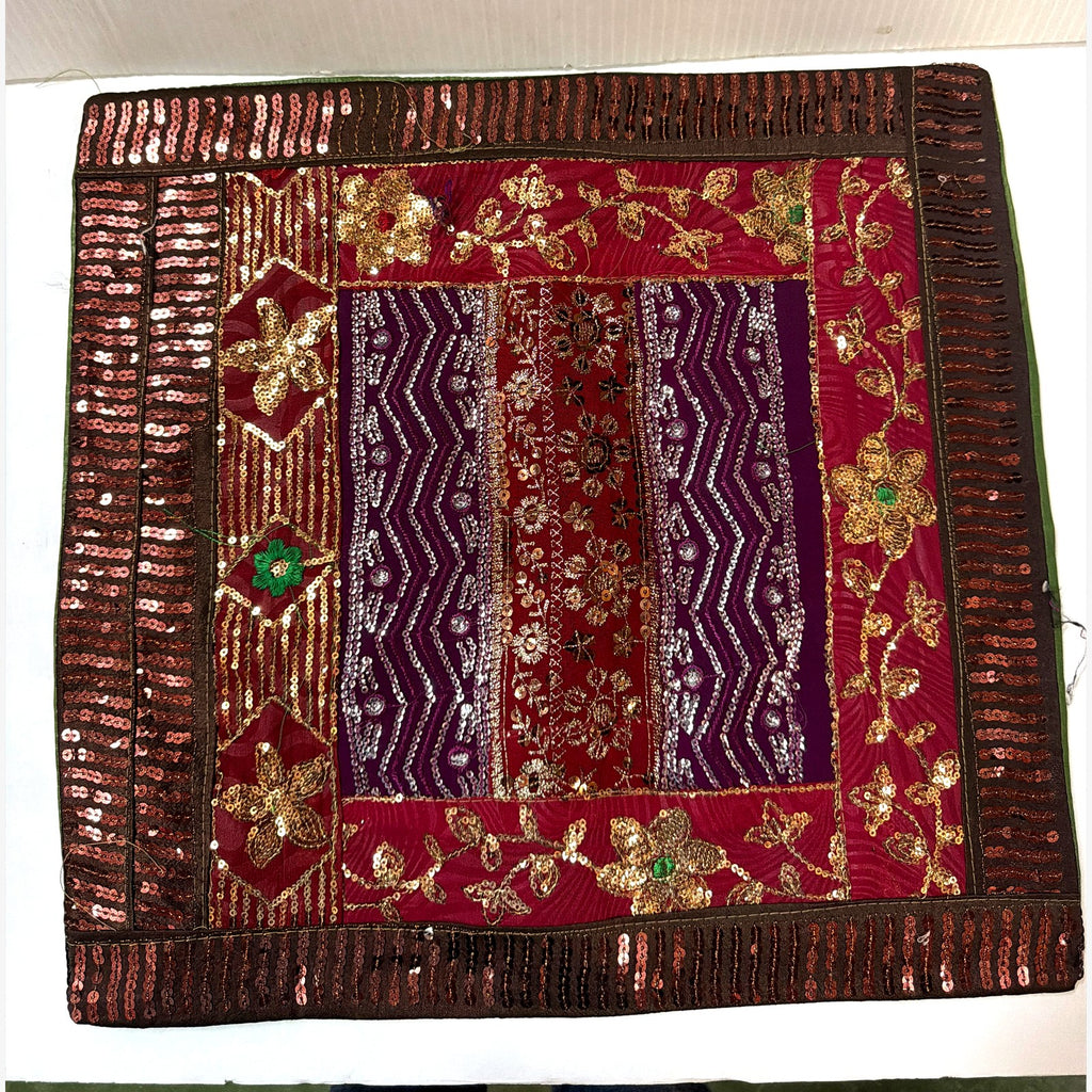 Patchwork sequin pillow case, example design
