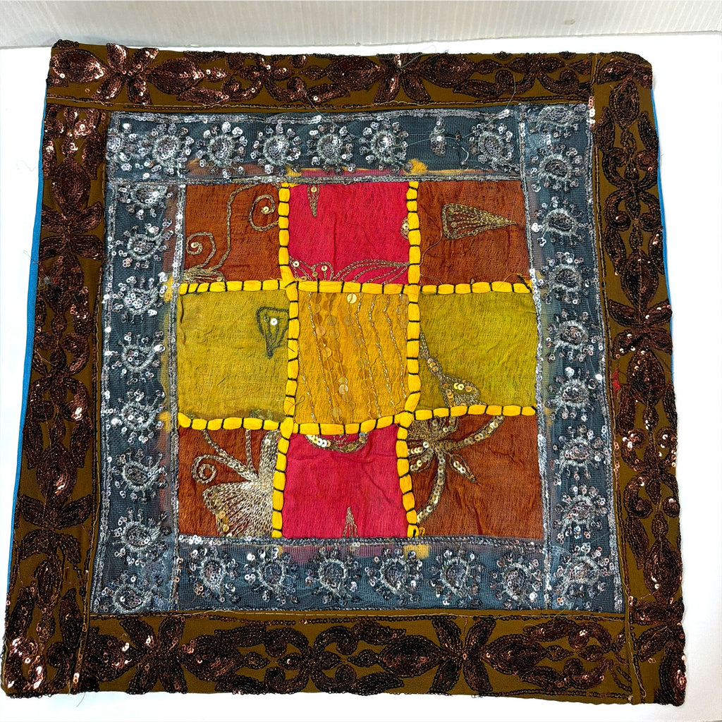 Patchwork sequin pillow case, example design