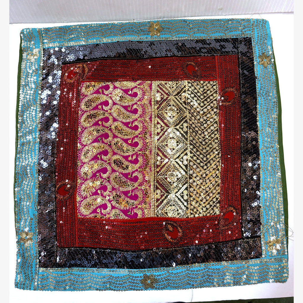 Patchwork sequin pillow case, example design