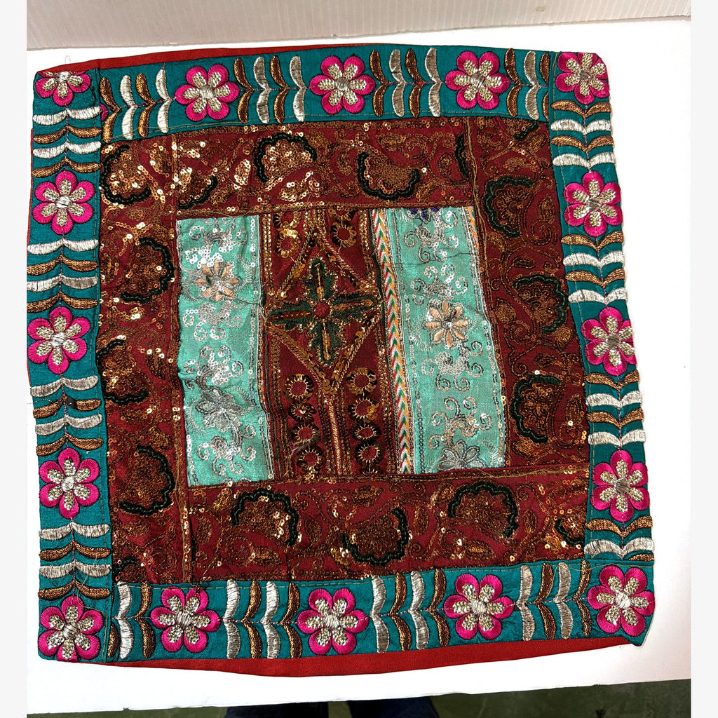 Patchwork sequin pillow case, example design