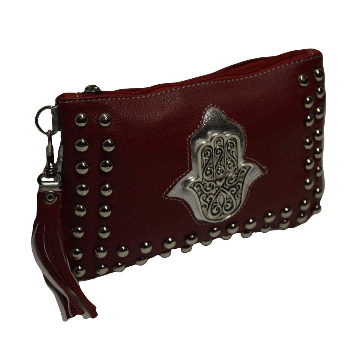 Kenza Clutch Hand of Fatima - Burgundy
