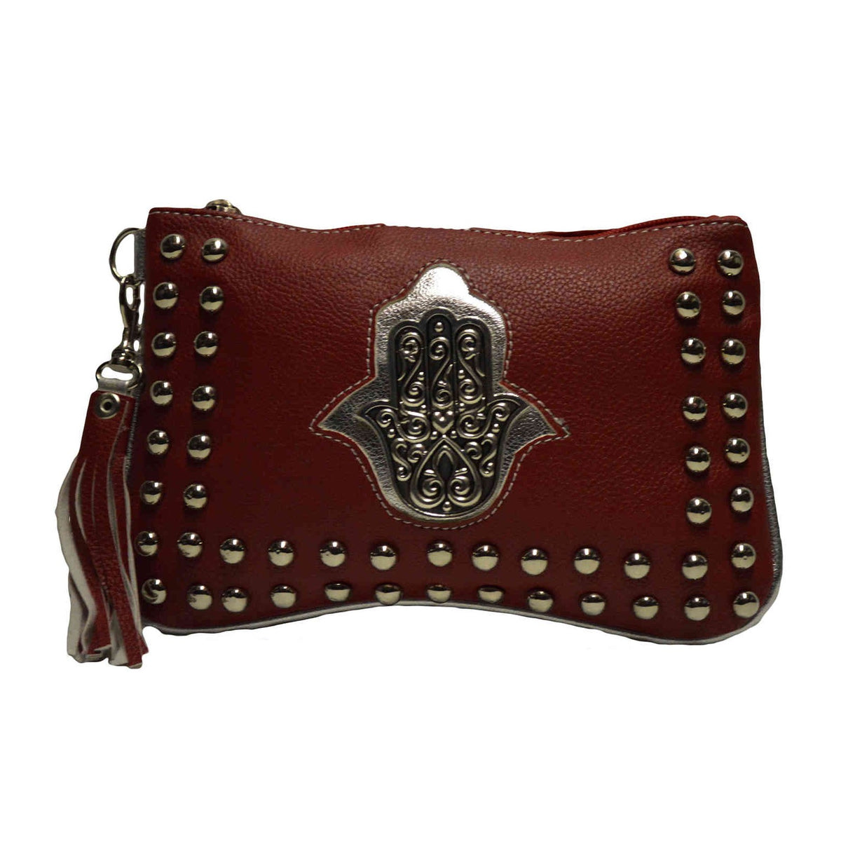 Kenza Clutch Hand of Fatima - Burgundy
