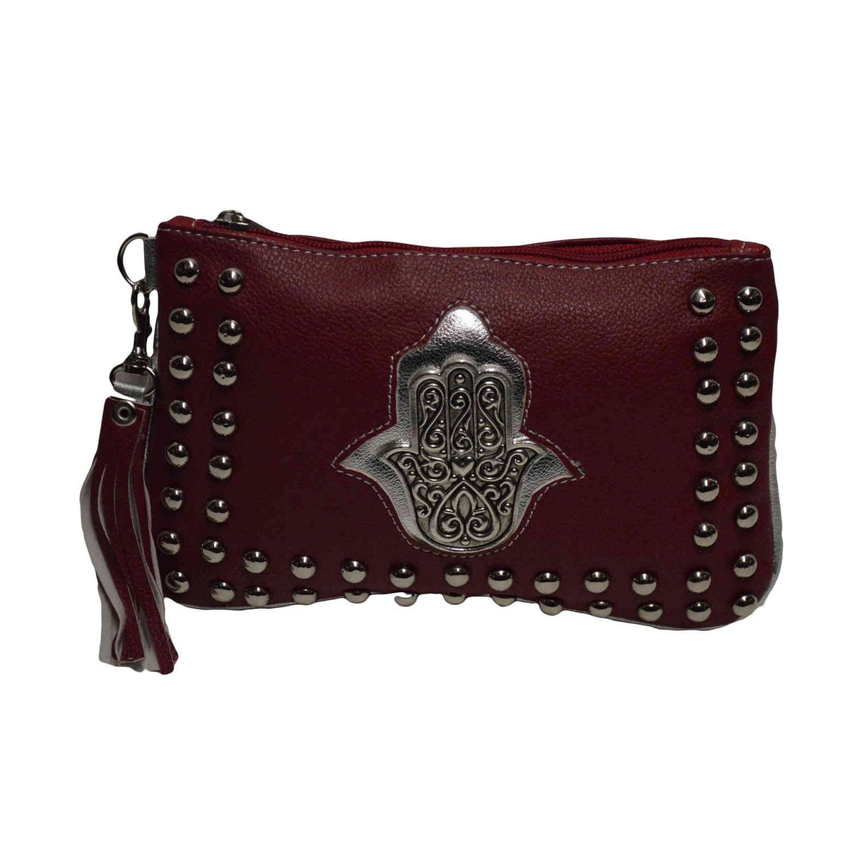 Kenza Clutch Hand of Fatima - Burgundy