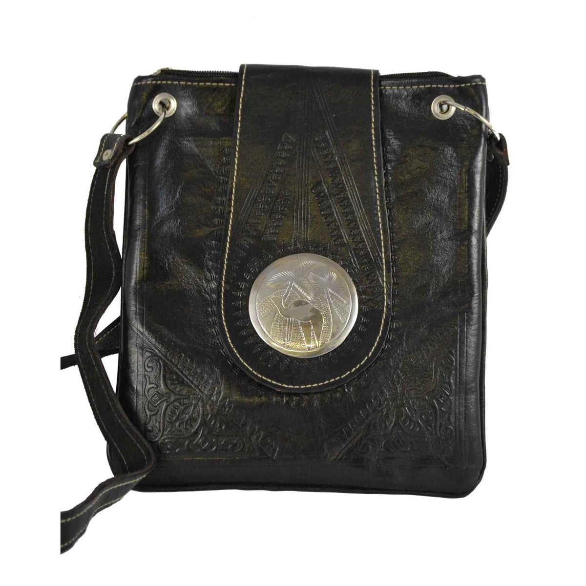 Medium Leather Bag - Black