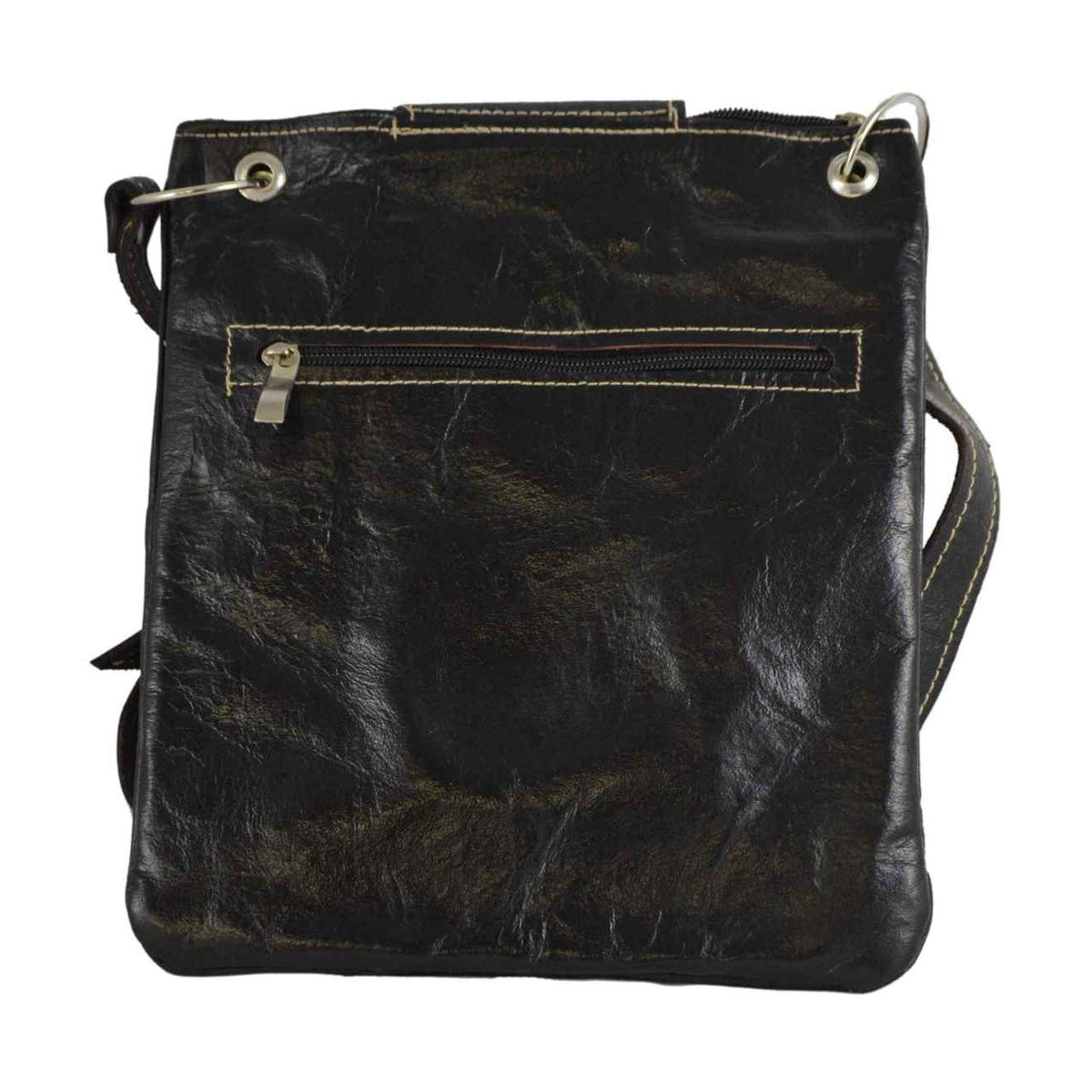 Medium Leather Bag - Black