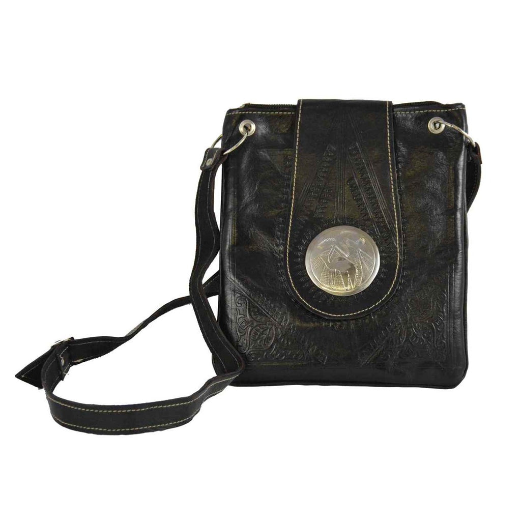 Medium Leather Bag - Black
