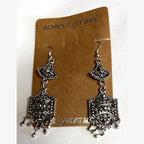 Queen Filigree Chandelier Earrings Silver