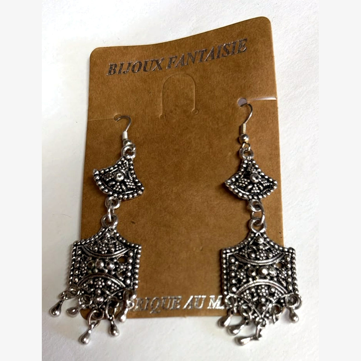 Queen Filigree Chandelier Earrings Silver
