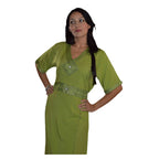 Nora Moroccan Woman Casual Kaftan - Green