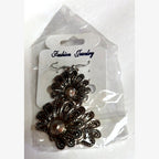 Rose Fan Earrings Silver