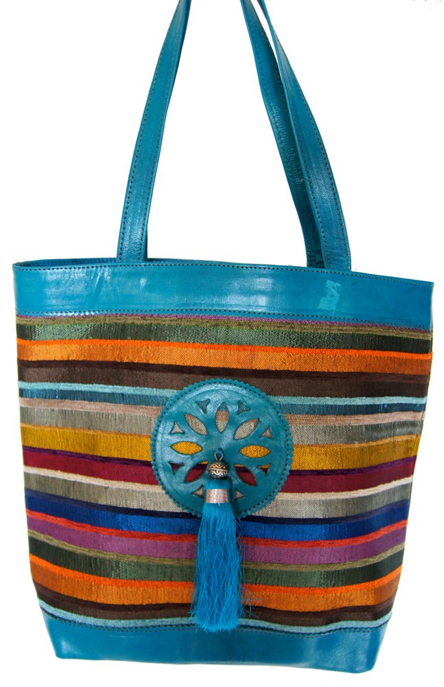 Sabra Tassel Shoulder Bag - Turquoise