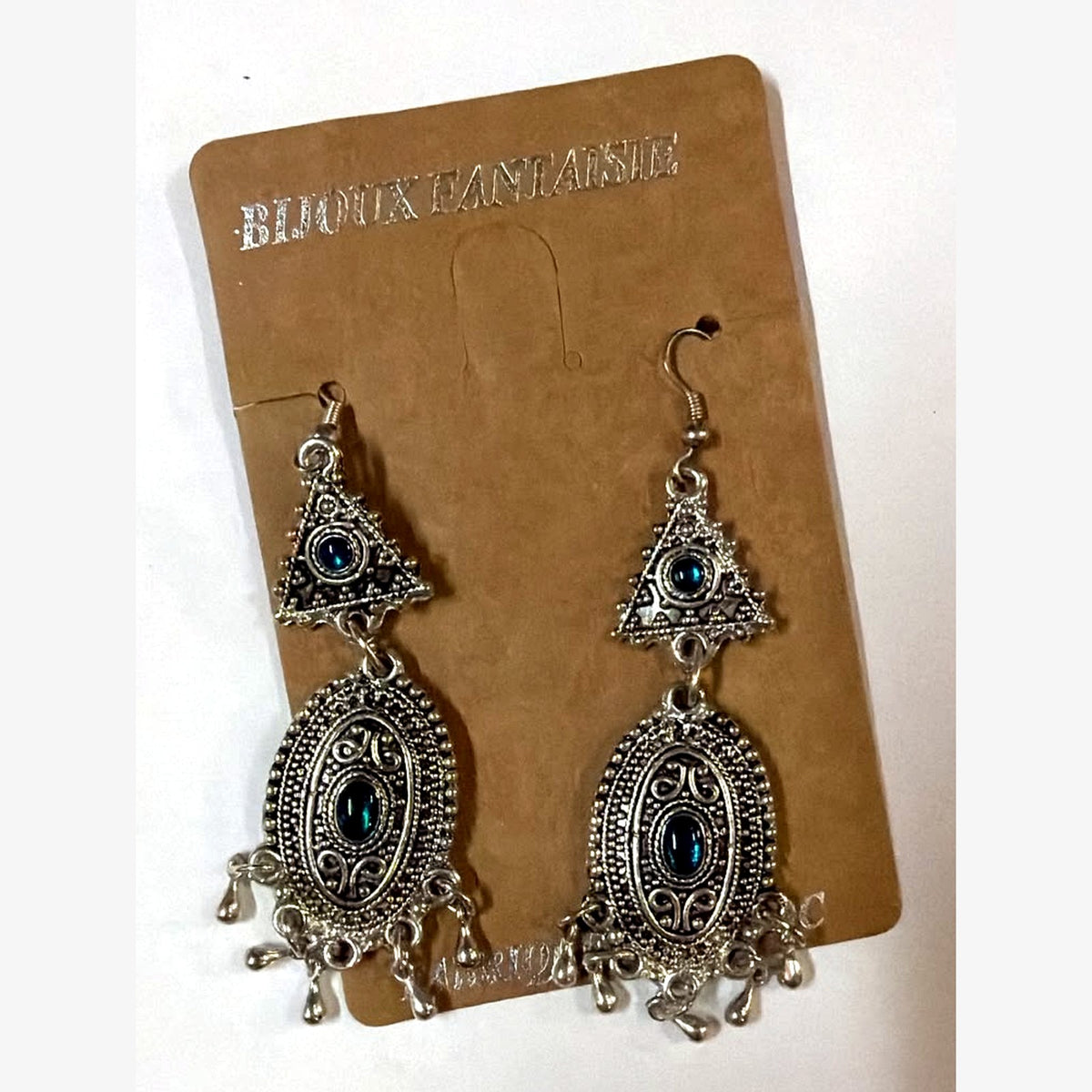 Salma Stone Chandelier Earrings Turquoise