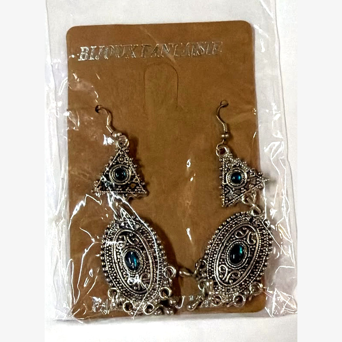 Salma Stone Chandelier Earrings Turquoise