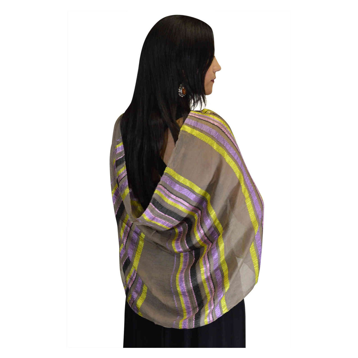 Rahma Shawl Silk Beige-7368