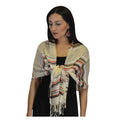 Rahma Shawl Silk Beige-0