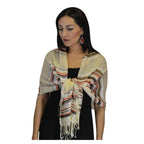 Rahma Shawl Silk Beige-0