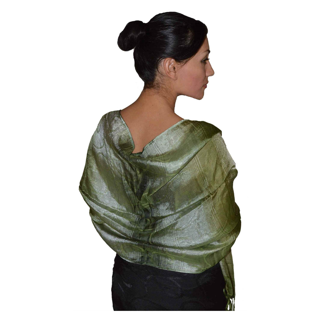 Dawdia Olive Green Shawl-2573