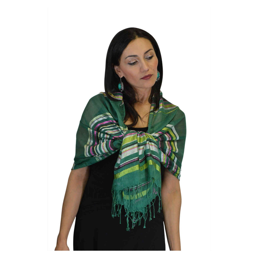 Rahma Shawl Silk Green-0