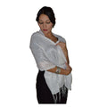 Fasia Silk Shawl - White