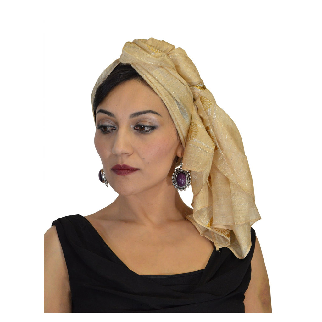 Marwa Shawl Silk and Cotton Blend - Beige