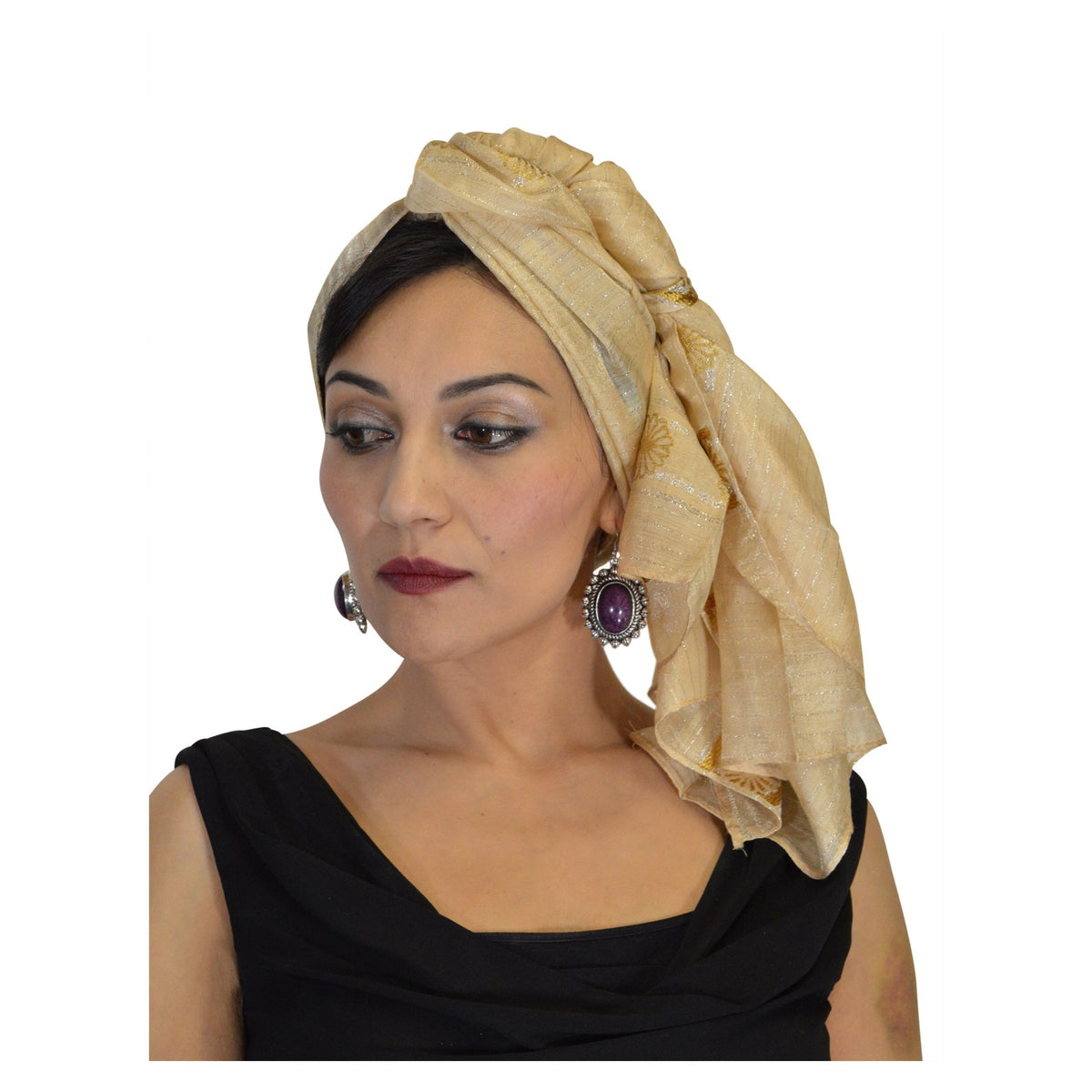 Marwa Shawl Silk - Beige