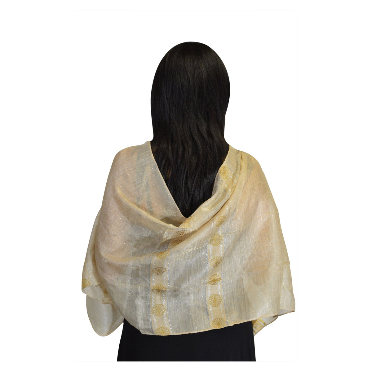 Marwa Shawl Silk and Cotton Blend - Beige