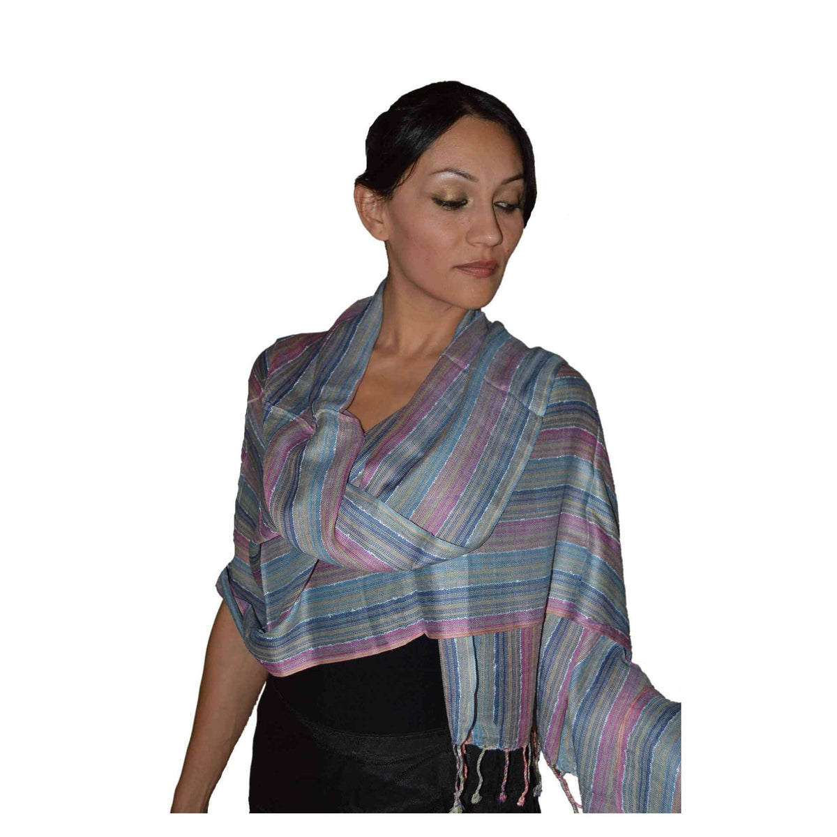 Lavender Colorful Shawl-1857