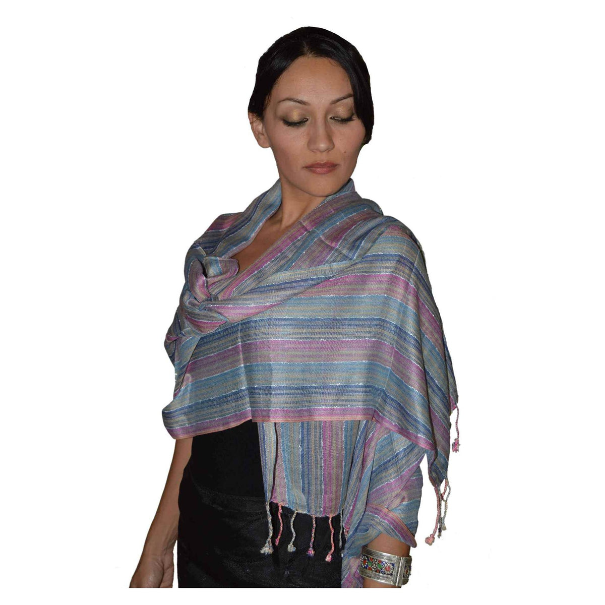 Lavender Colorful Shawl-0