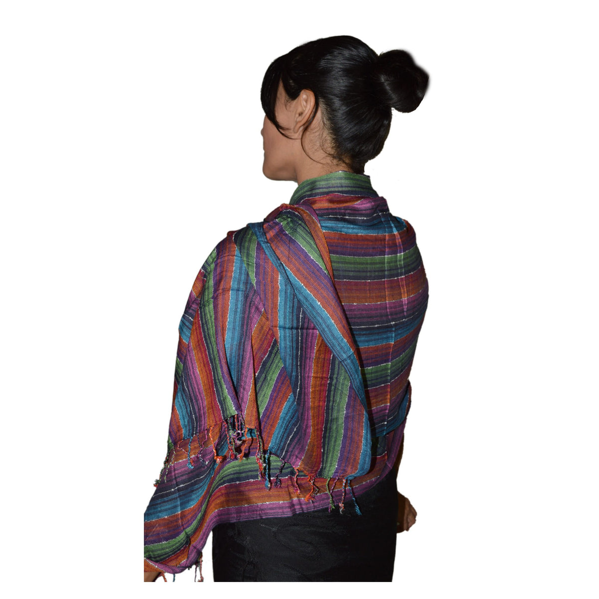 Multicolored Stripes Shawl