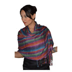 Multicolored Stripes Shawl