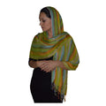 Colorful Stripes Shawl - Lime